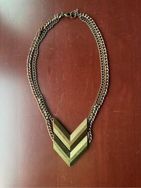 Antique Style Chevron Layered Statement Necklace from The Buckle Y2K